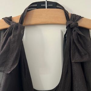 Herve Leger brown/metallic top